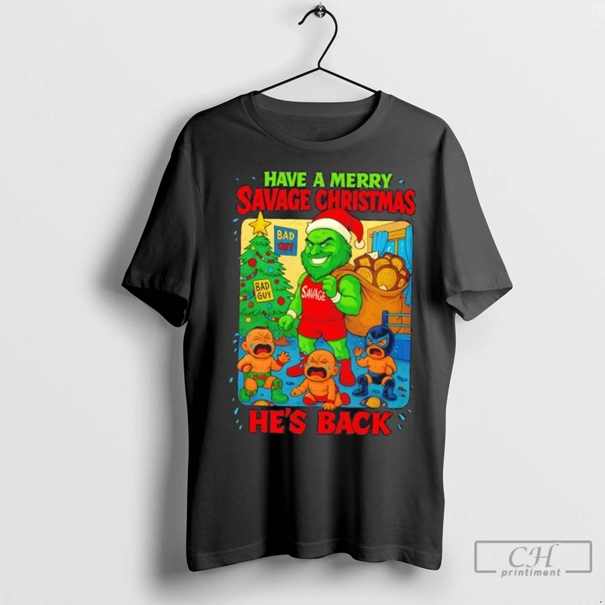 Premium Pj Savage Have A Merry Savage Christmas Hes Back Shirt Hoodie Sweatshirt | PurePodTees.com