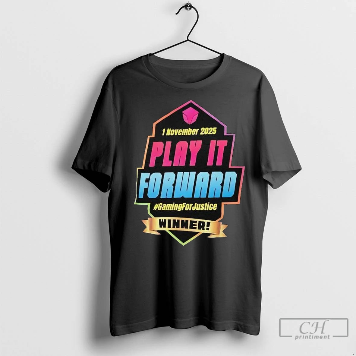 Premium Play It Forward 1 November 2025 Gamingforjustice Winner Shirt Hoodie Sweatshirt | PurePodTees.com