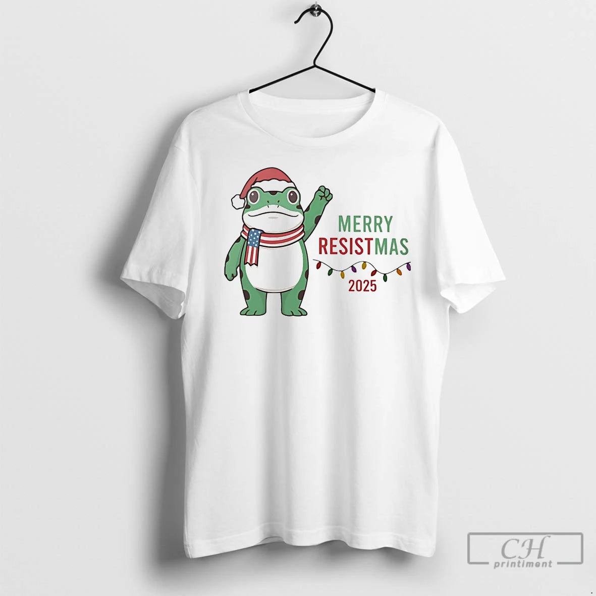 Premium Portland Frog Merry Resistmas 2025 Christmas Shirt Hoodie Sweatshirt | PurePodTees.com