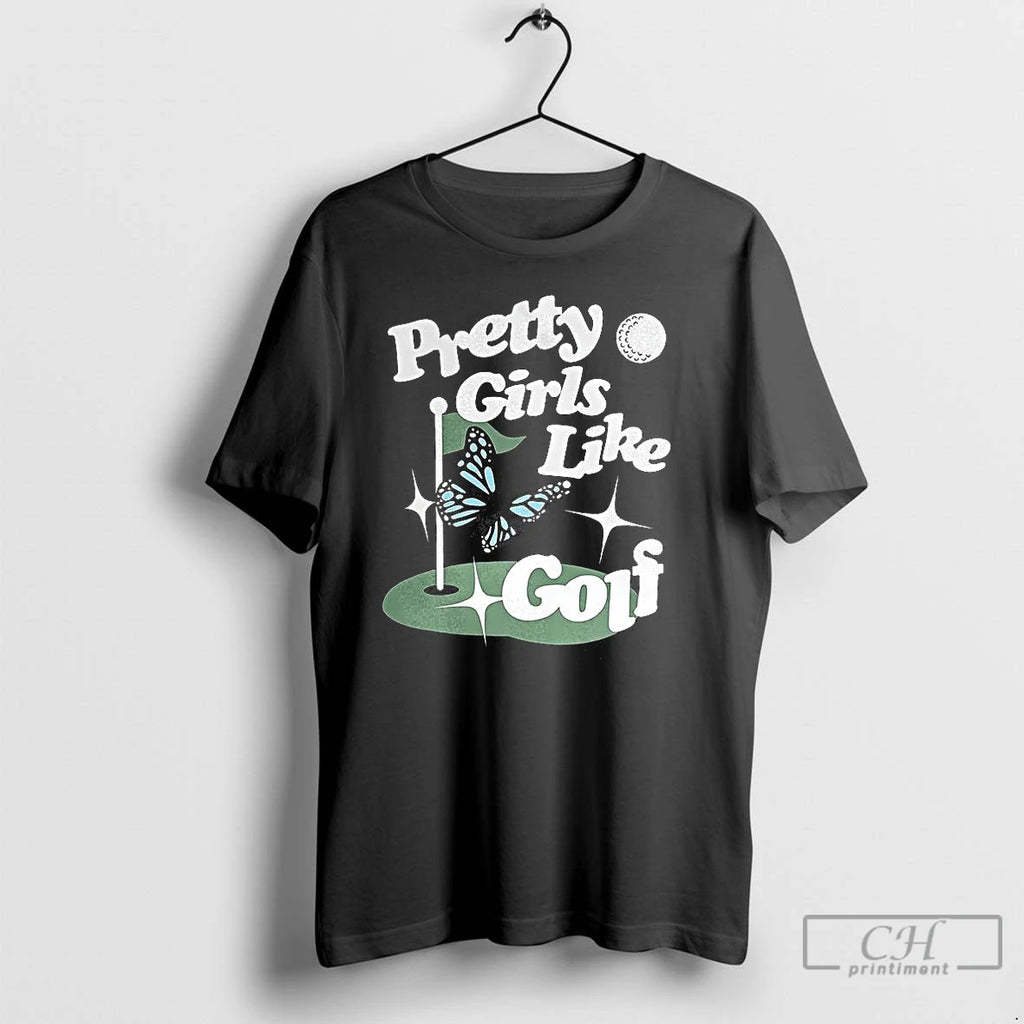 Premium Pretty Girls Like Golf Butterfly Shirt Hoodie Sweatshirt | PurePodTees.com