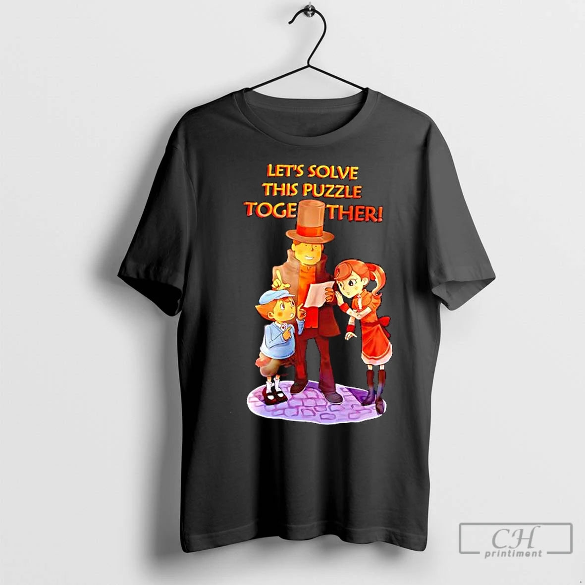 Premium Professor Layton Video Game Series Lets Solve This Puzzle Together Shirt Hoodie Sweatshirt | PurePodTees.com