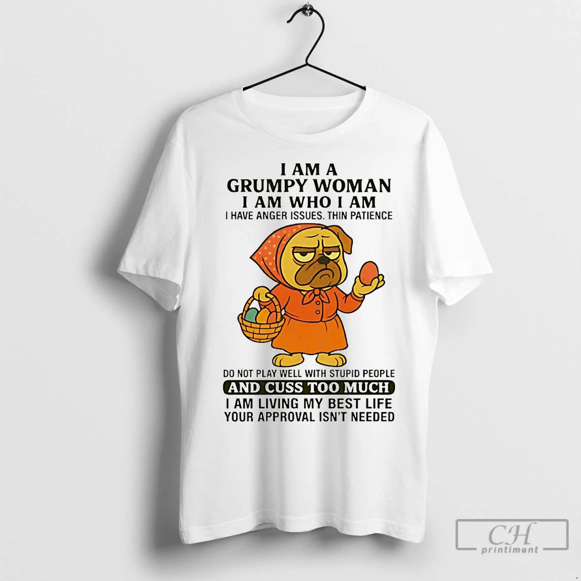Premium Pug I Am A Grumpy Woman I Am Who I Am Shirt Hoodie Sweatshirt | PurePodTees.com