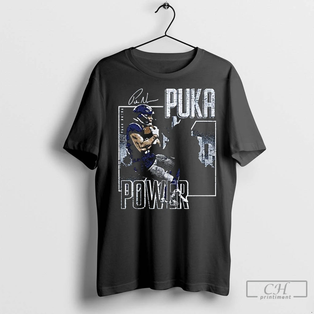 Premium Puka Nacua Los Angeles R Puka Power Signature Long Sleve Shirt Hoodie Sweatshirt | PurePodTees.com