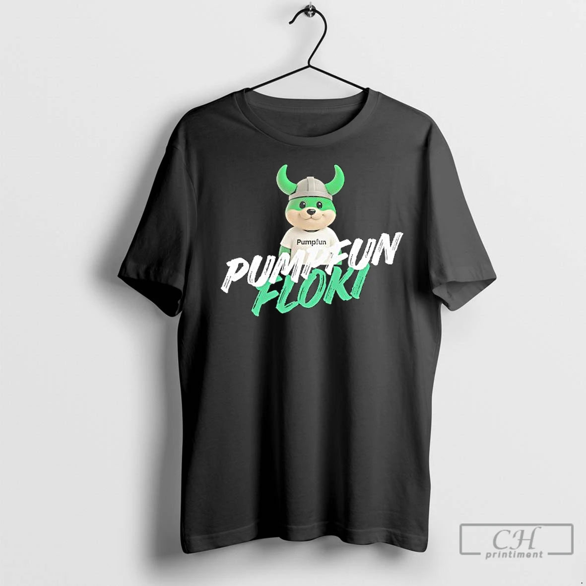 Premium Pumpfun Floki Viking Helmet Graphic Shirt Hoodie Sweatshirt | PurePodTees.com