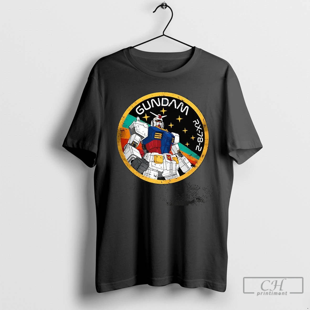 Premium Rx 78 2 Patch Gundam Anime Rainbow Shirt Hoodie Sweatshirt | PurePodTees.com