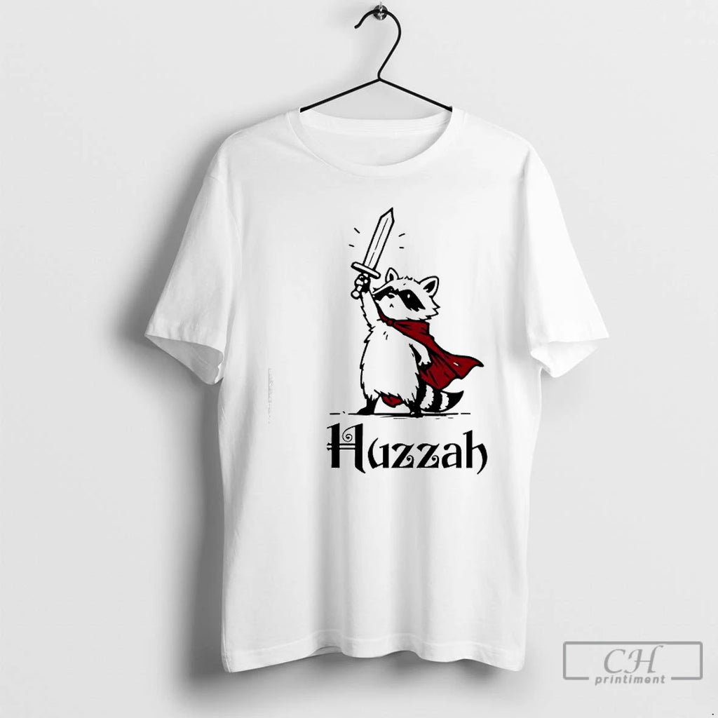 Premium Raccoon Warrior Huzzah T Shirts Hoodie Sweatshirt | PurePodTees.com