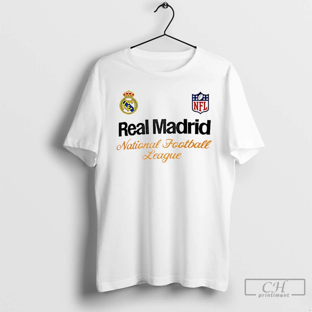 Premium Real Madrid National Football League Logo T Shirts Hoodie Sweatshirt | PurePodTees.com