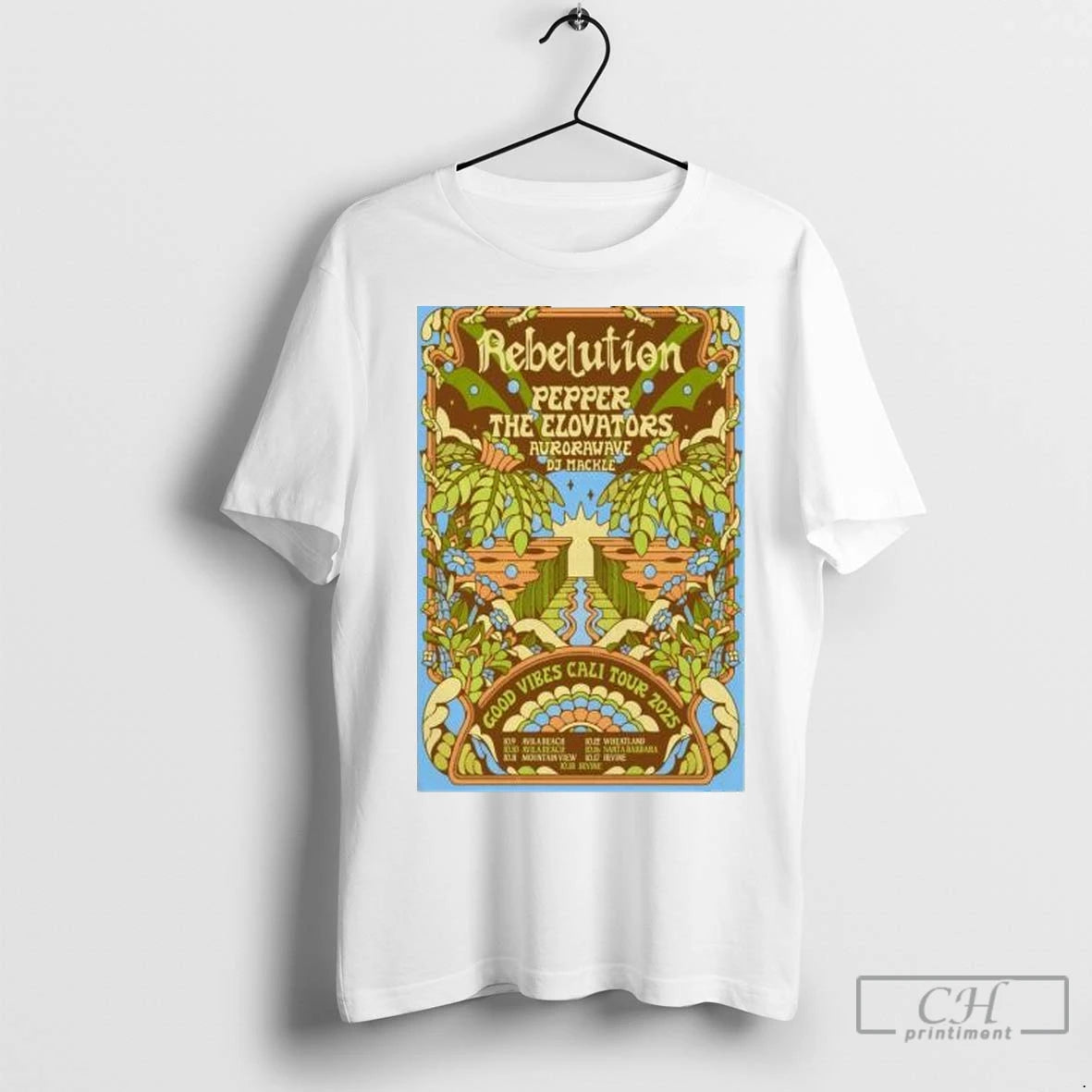 Premium Rebelution Pepper The Elovators Aurorawave Dj Mackle Fall Tour 2025 Circle White Shirt Hoodie Sweatshirt