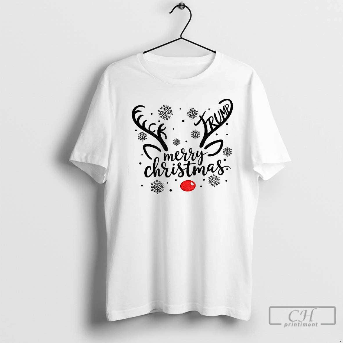 Premium Reindeer Anti Trump Democrat Fuck Trump Merry Christmas Shirt Hoodie Sweatshirt | PurePodTees.com