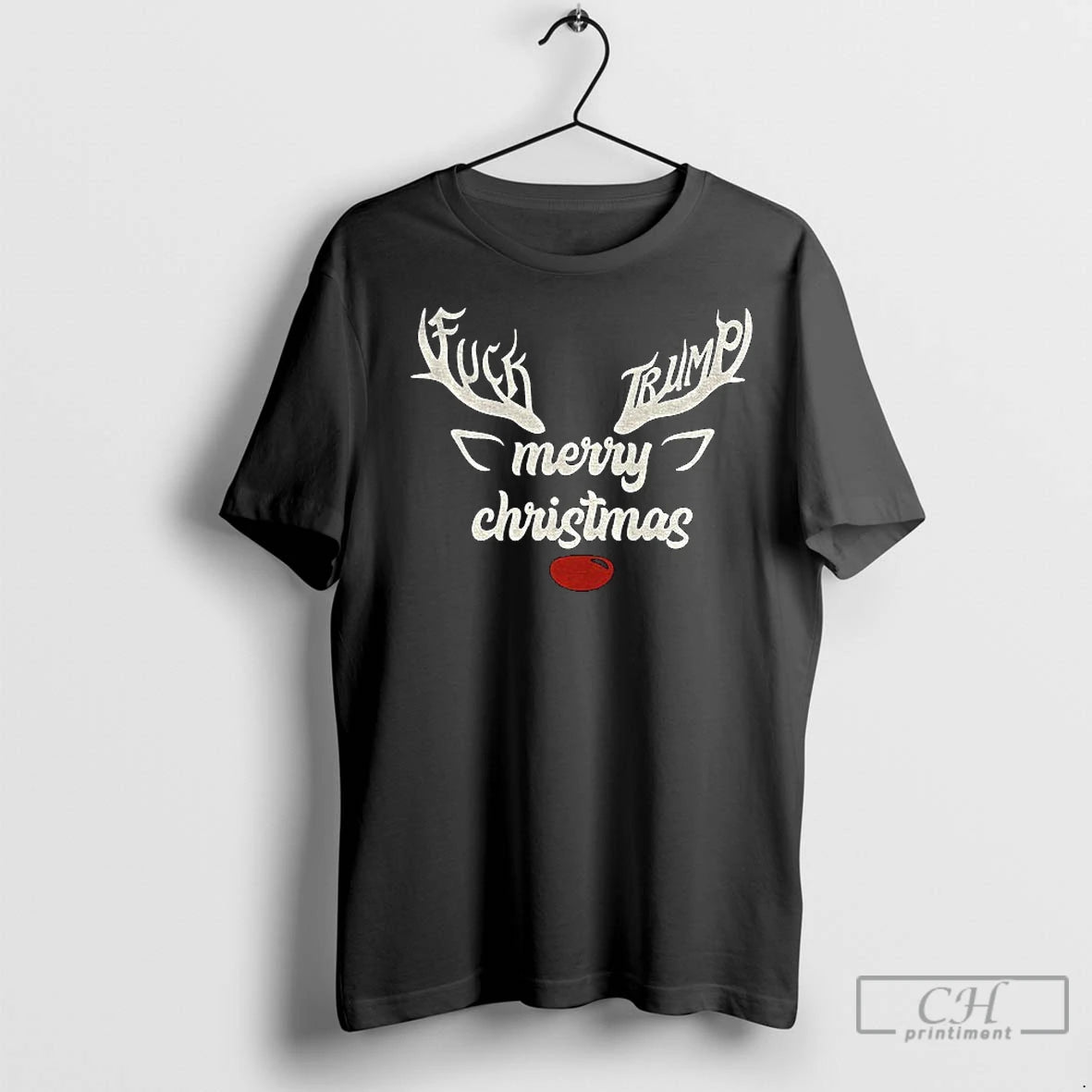 Premium Reindeer Anti Trump Fdt Fuck Trump Merry Christmas 2025 Shirt Hoodie Sweatshirt | PurePodTees.com