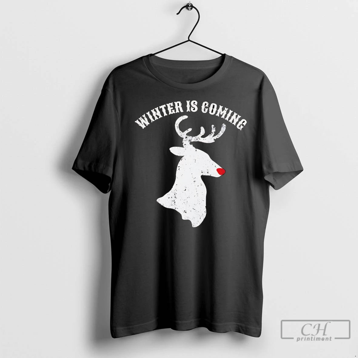 Premium Reindeer Winter Is Coming Christmas Shirt Hoodie Sweatshirt | PurePodTees.com