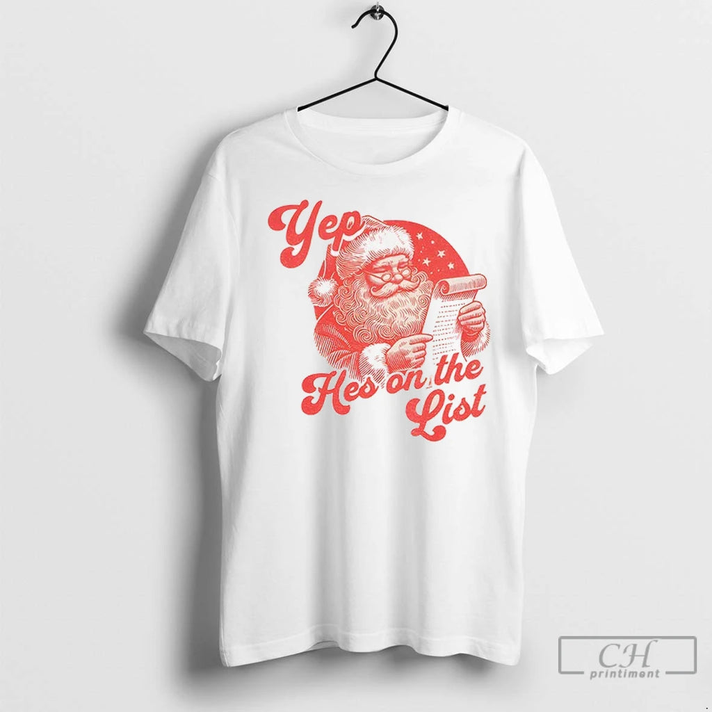 Premium Release Epstein Files Santa Yep Hes On The List Christmas Shirt Hoodie Sweatshirt | PurePodTees.com