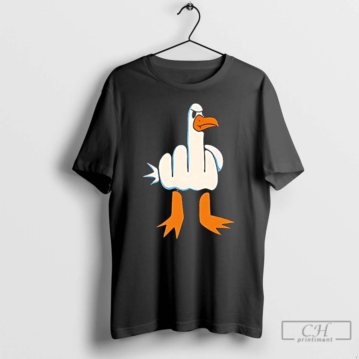 Premium Retro I Dont Give A Duck Middle Finger Funny Shirt Hoodie Sweatshirt | PurePodTees.com