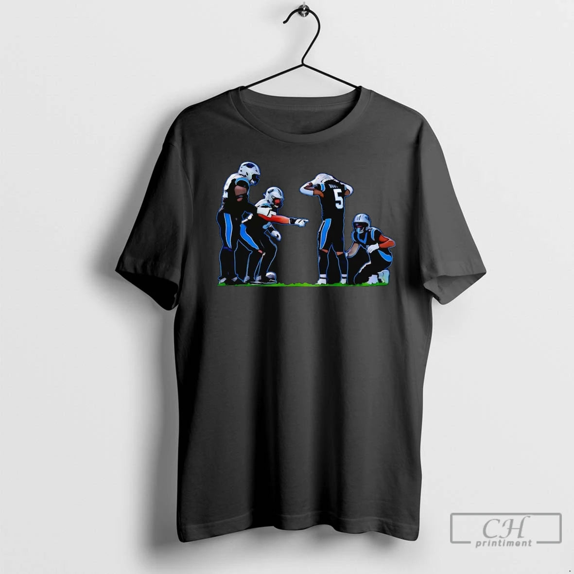 Premium Rico Dowdle Touchdown Celebration Carolina Panthers Shirt Hoodie Sweatshirt | PurePodTees.com