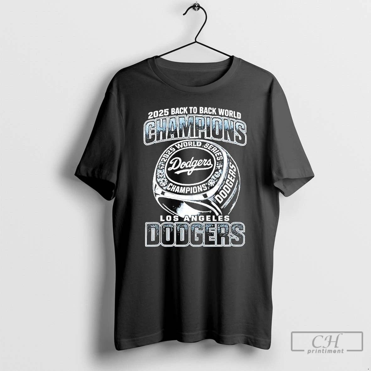 Premium Ring Of 2025 Back To Back World Champions Los Angeles Dodgers T Shirts Hoodie Sweatshirt | PurePodTees.com