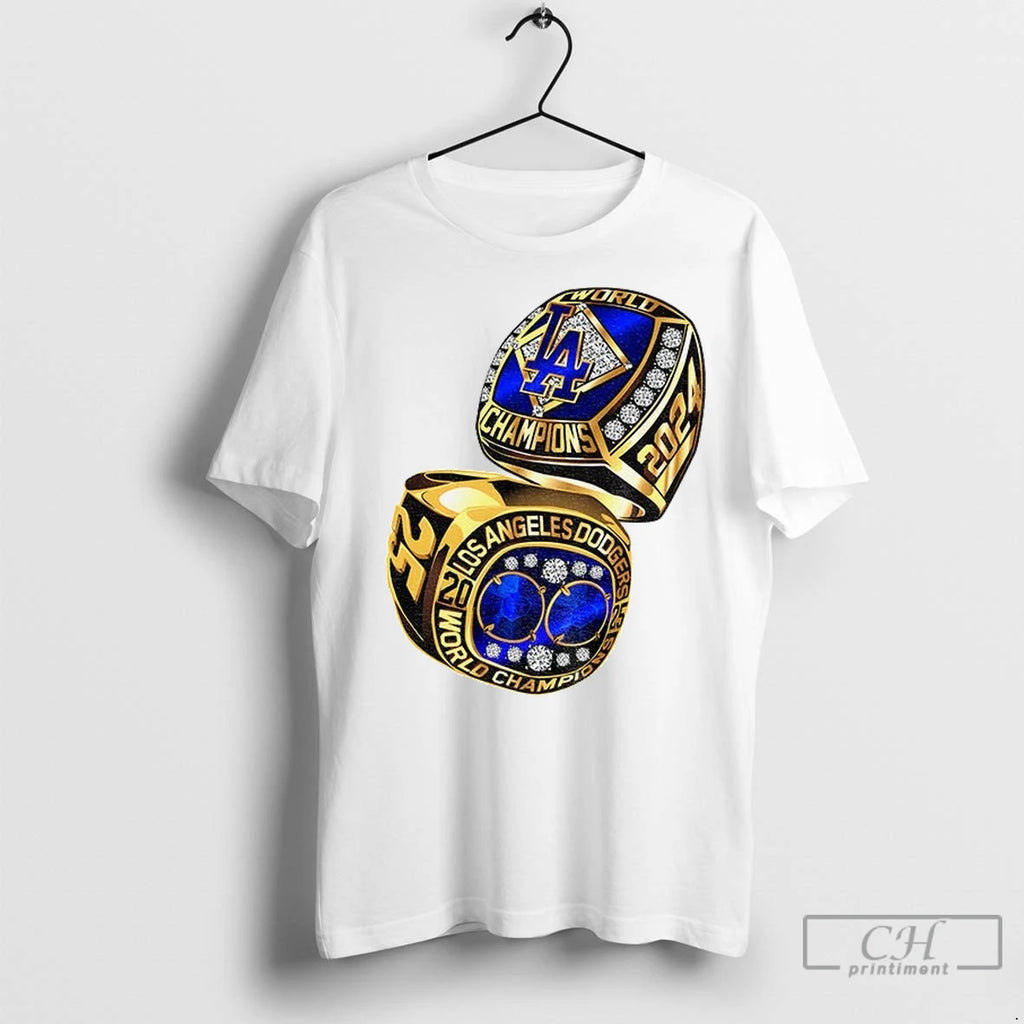 Premium Rings Los Angeles Dodgers World Series Champions Back To Back 2024 2025 Shirt Hoodie Sweatshirt | PurePodTees.com
