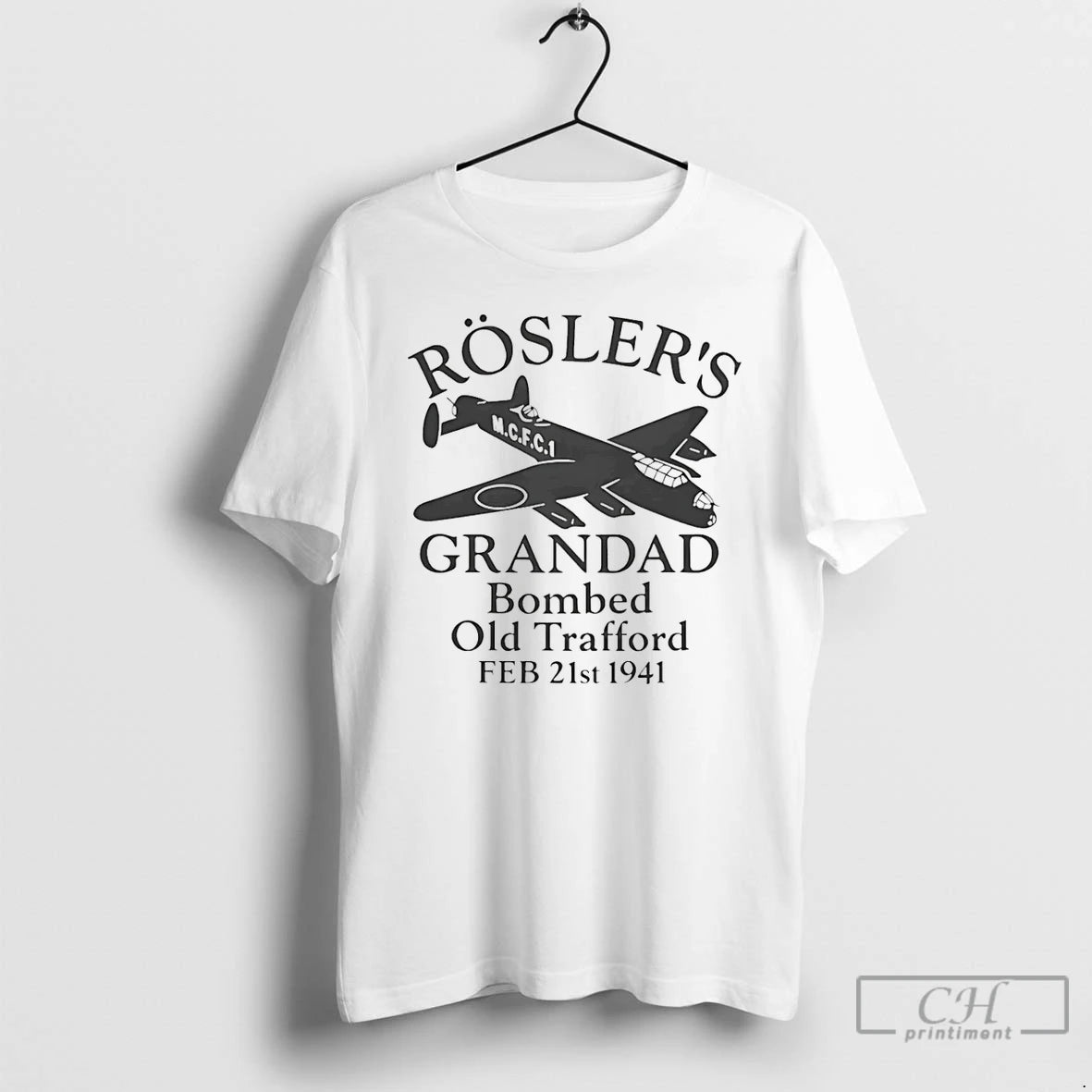 Premium Roslers Grandad Bombed Old Trafford 1941 T Shirts Hoodie Sweatshirt | PurePodTees.com