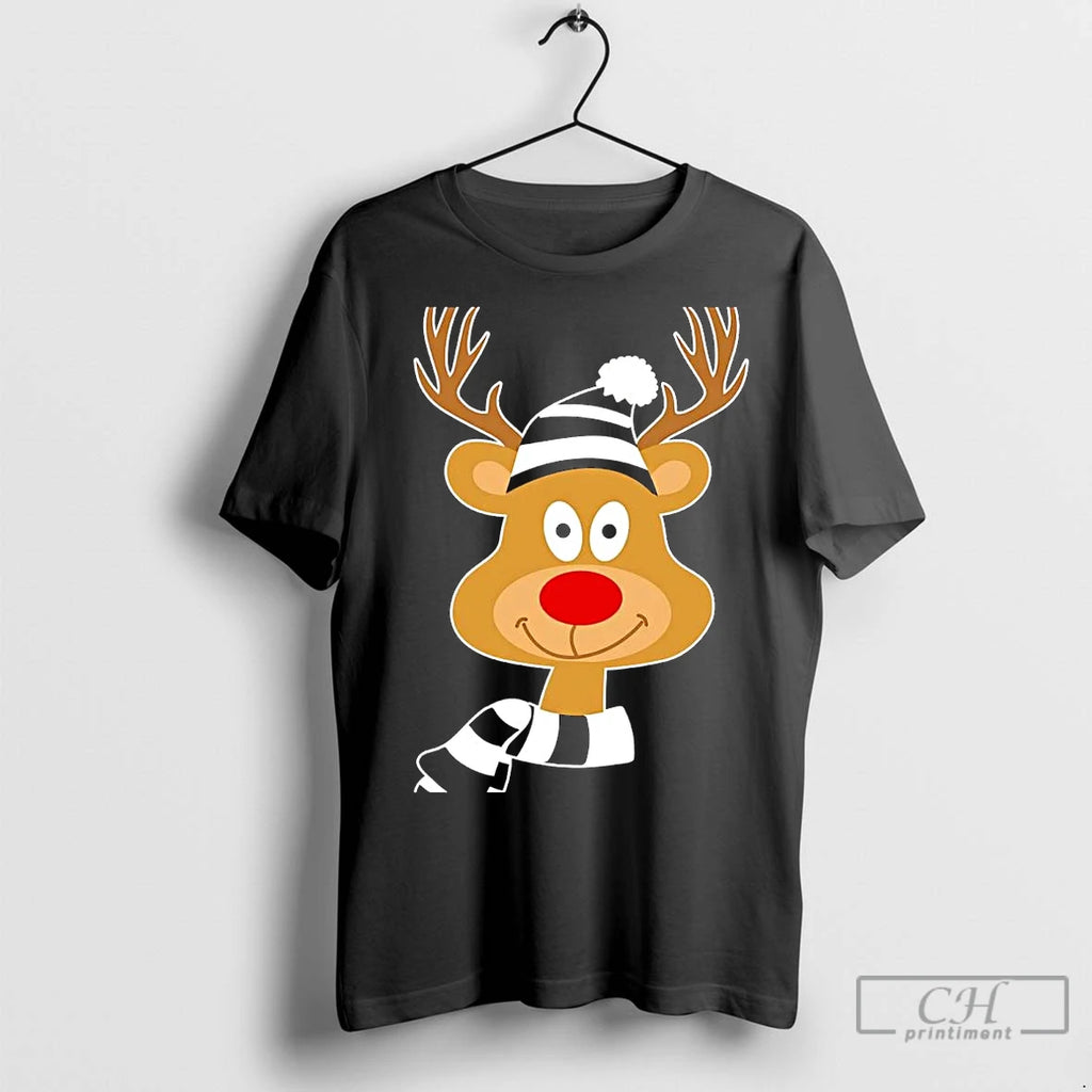 Premium Rudolph The Red Nose Newcastle Fan Christmas Shirt Hoodie Sweatshirt | PurePodTees.com
