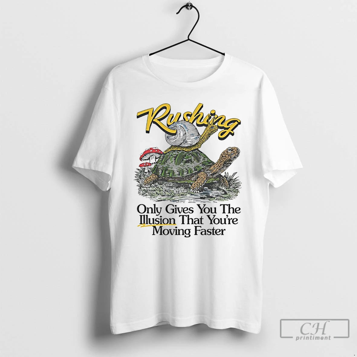 Premium Rushing Only Gives You The Illusion That Youre Moving Faster T Shirts Hoodie Sweatshirt | PurePodTees.com
