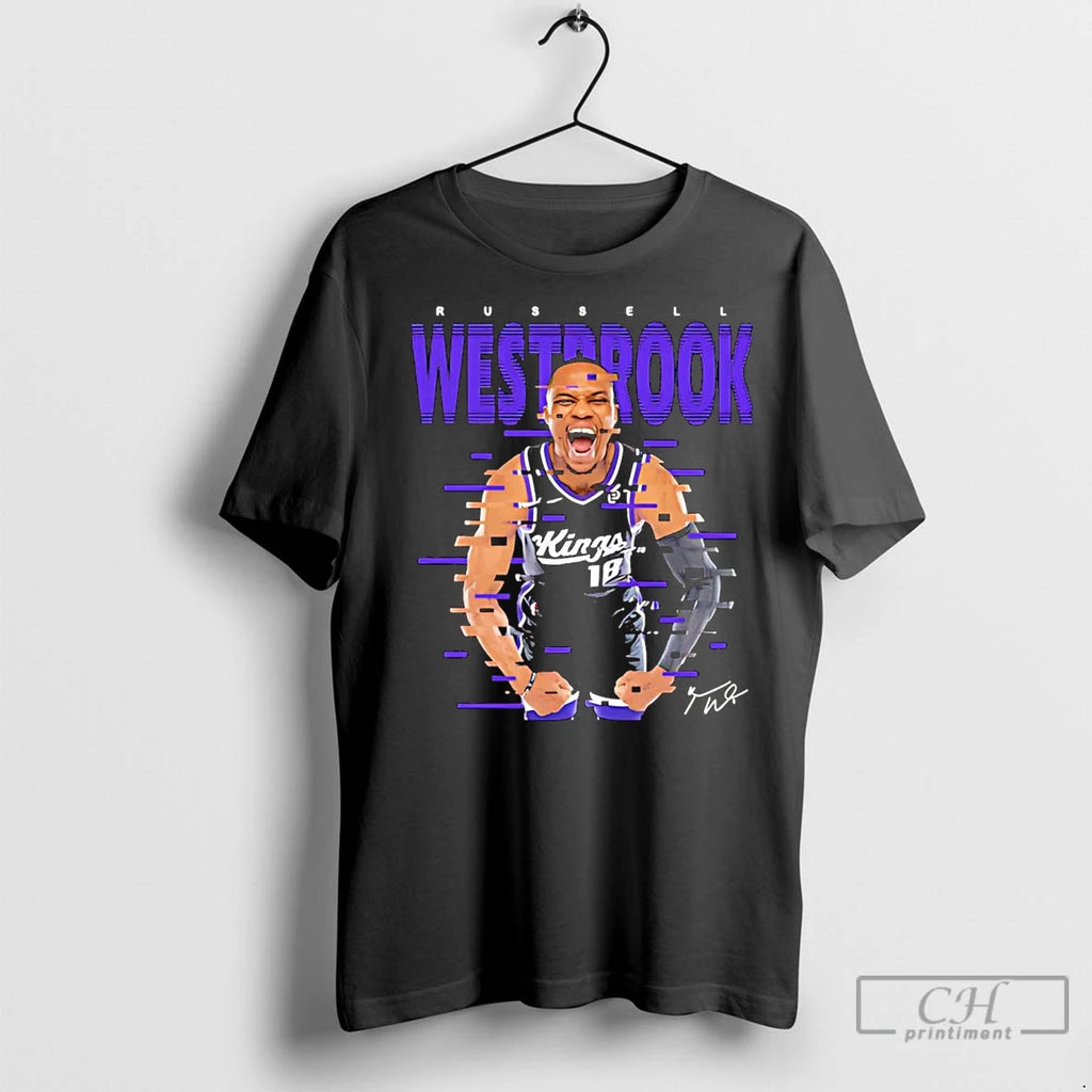 Premium Russell Westbrook Flexing Sacramento Kings Shirt Hoodie Sweatshirt | PurePodTees.com