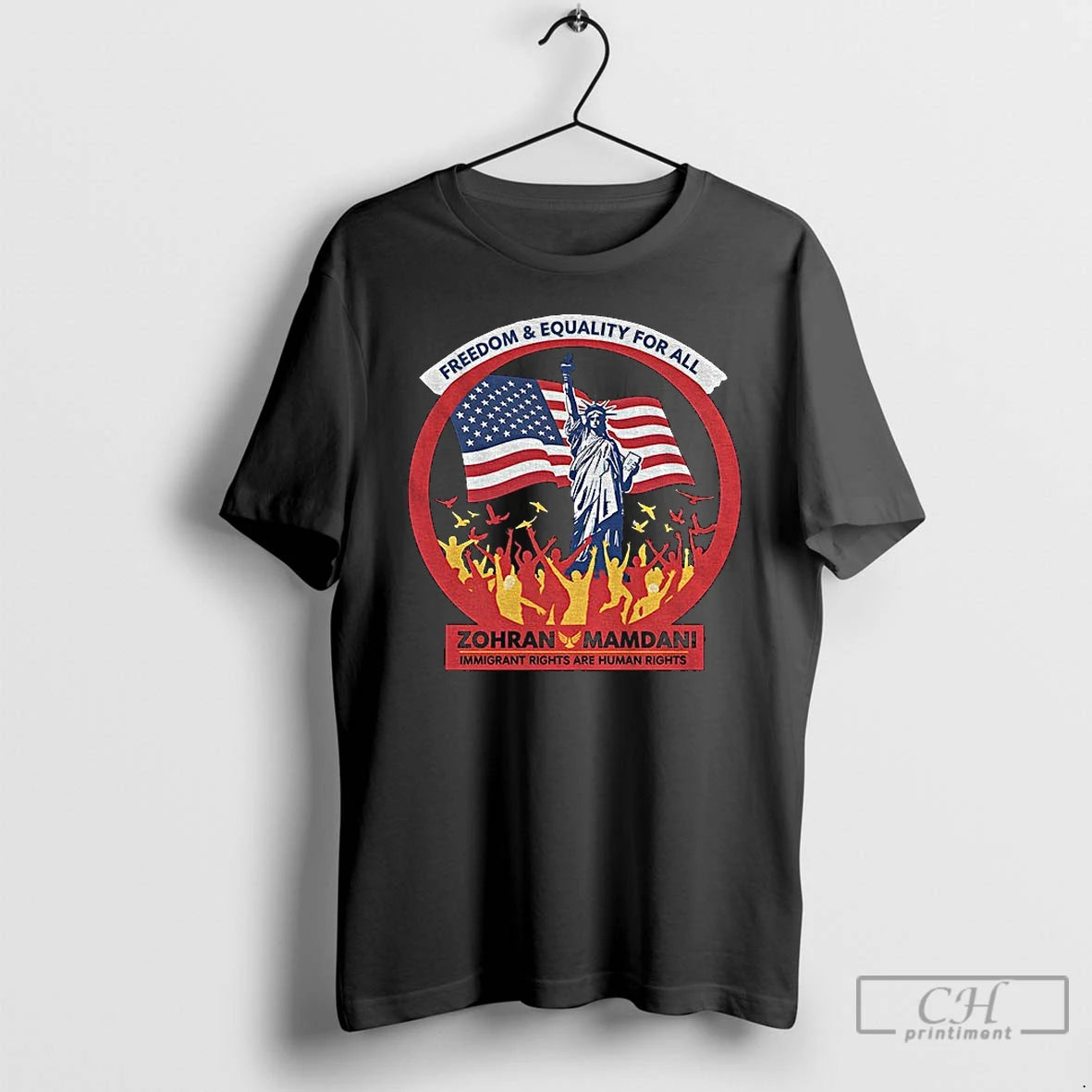 Premium Su1v3unl Statue Of Liberty Zohran Mamdani Freedom And Equality For All Immigrant Rights Are Shirt Hoodie Sweatshirt