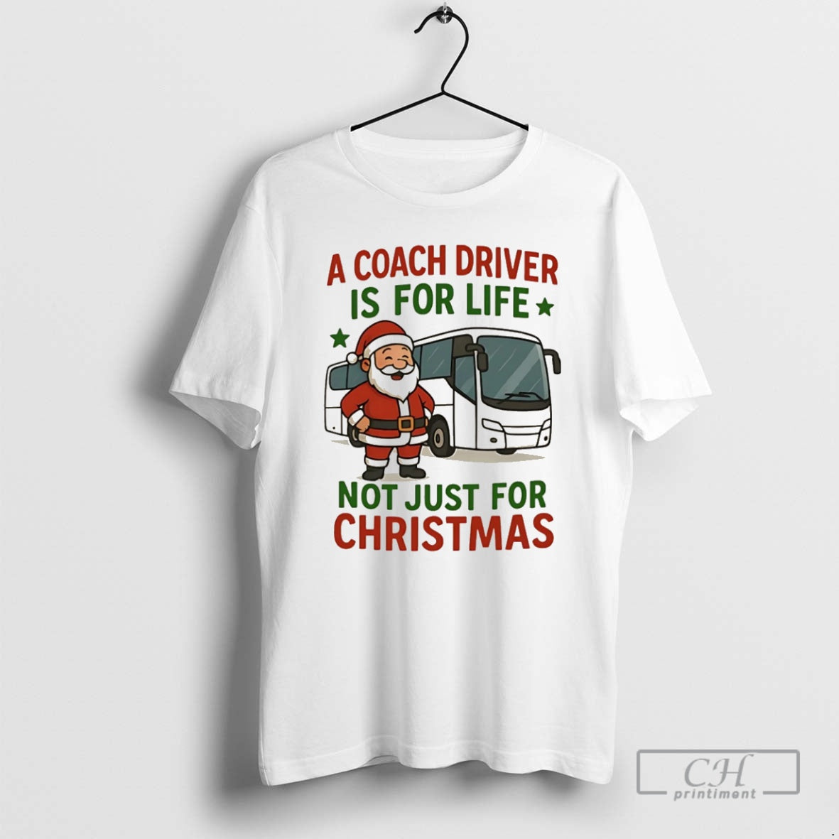 Premium Santa Claus A Coach Driver Is For Life Not Just For Christmas Christmas Shirt Hoodie Sweatshirt | PurePodTees.com