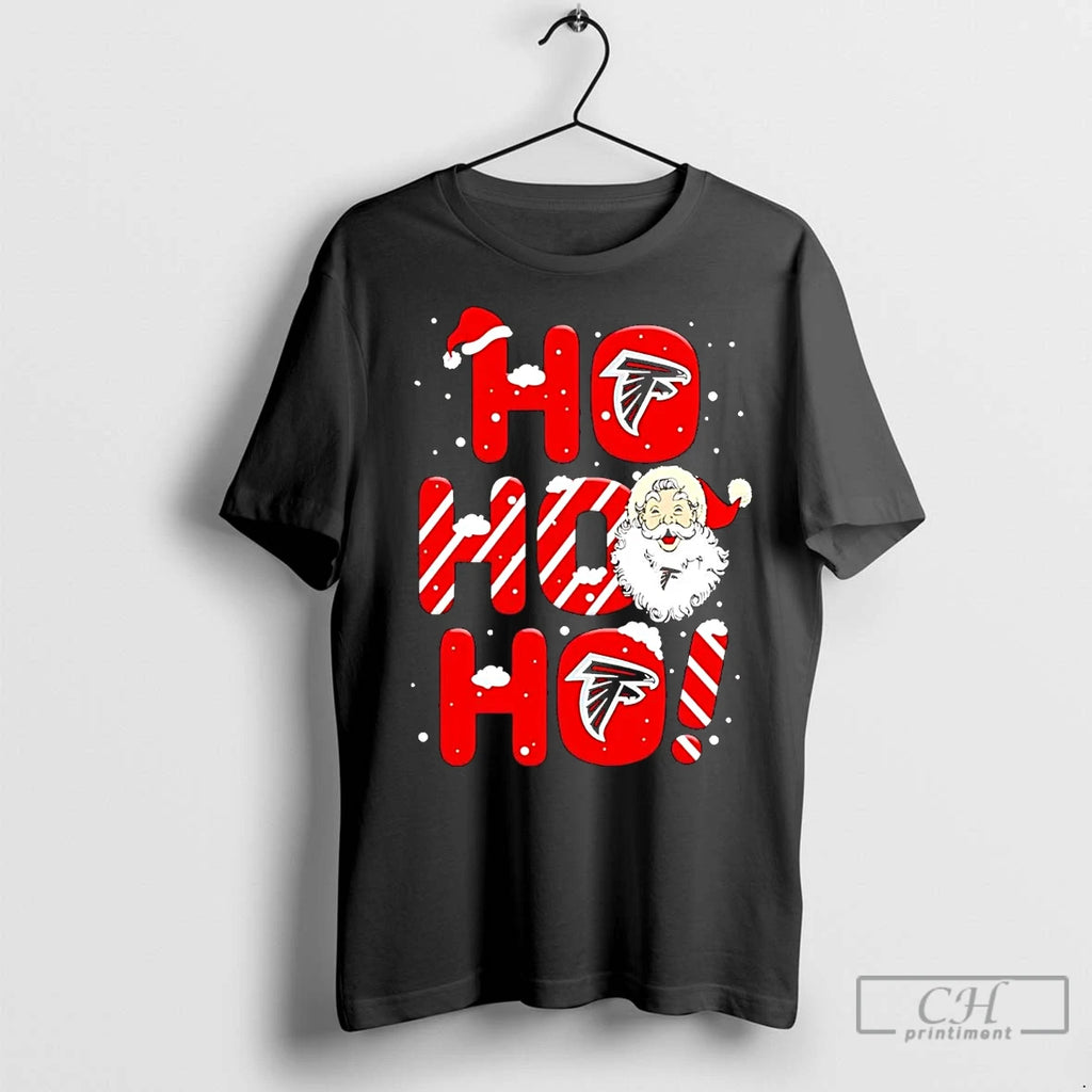 Premium Santa Claus Atlanta Falcons Ho Ho Ho Merry Christmas Shirt Hoodie Sweatshirt | PurePodTees.com
