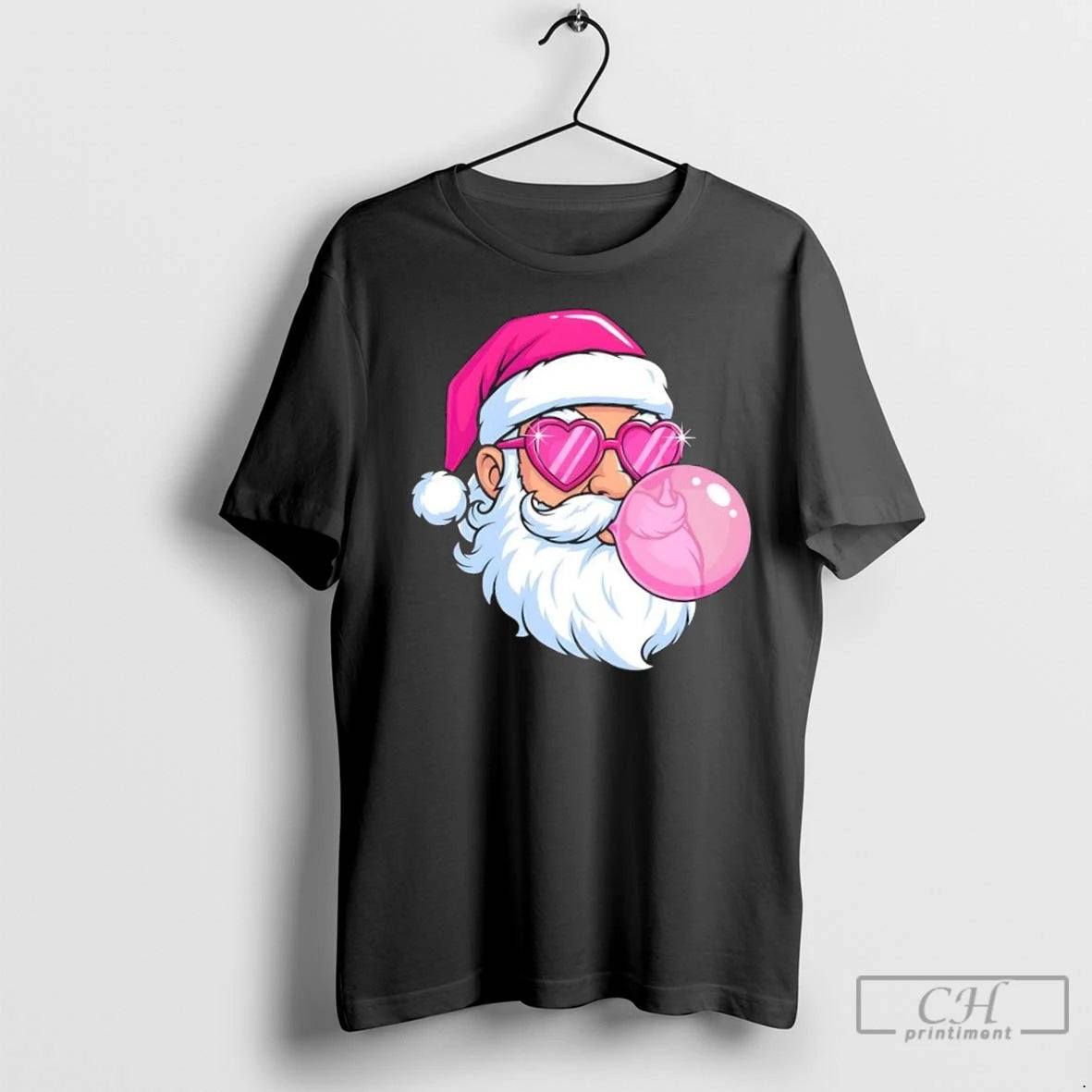Premium Santa Claus Bubblegum Retro Christmas Shirt Hoodie Sweatshirt | PurePodTees.com