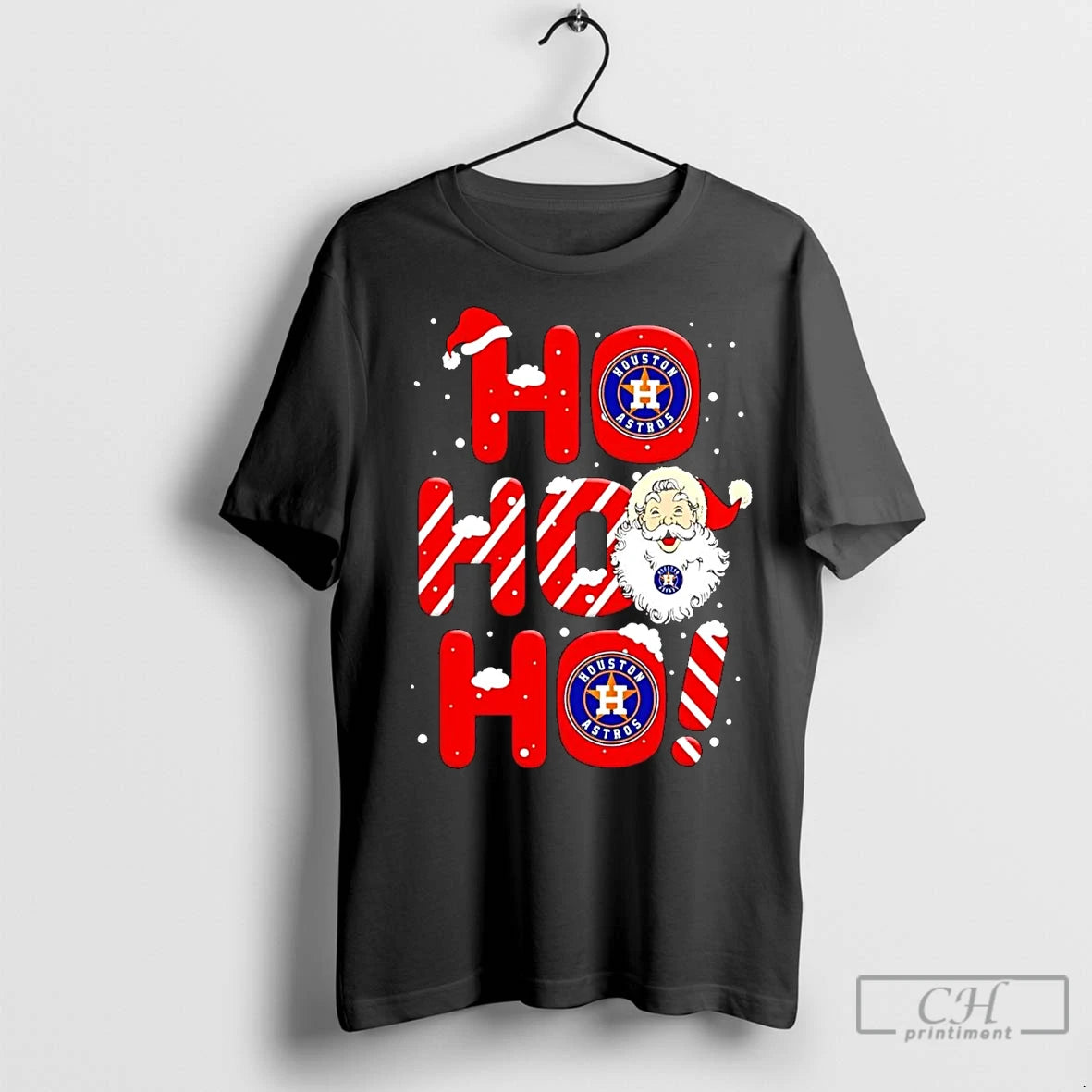 Premium Santa Claus Houston Astros Ho Ho Ho Merry Christmas Shirt Hoodie Sweatshirt | PurePodTees.com