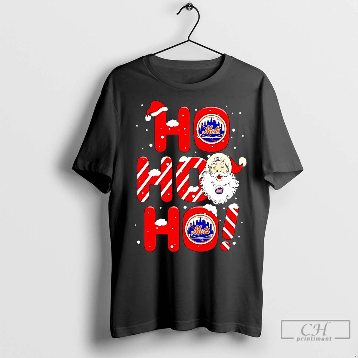Premium Santa Claus New York Mets Ho Ho Ho Merry Christmas Shirt Hoodie Sweatshirt | PurePodTees.com