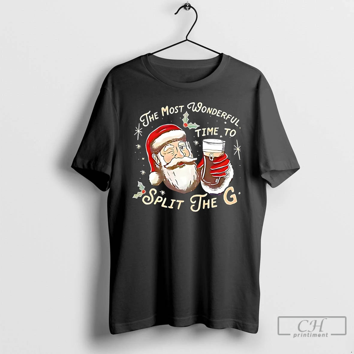 Premium Santa Claus The Most Wonderful Time To Split The G Christmas Christmas T Shirts Hoodie Sweatshirt | PurePodTees.com