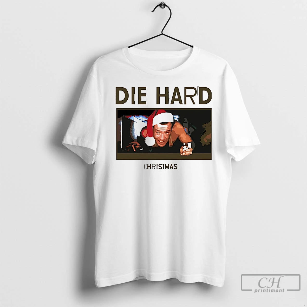 Premium Santa John Mcclane In Air Duct Die Hard Christmas Shirt Hoodie Sweatshirt | PurePodTees.com