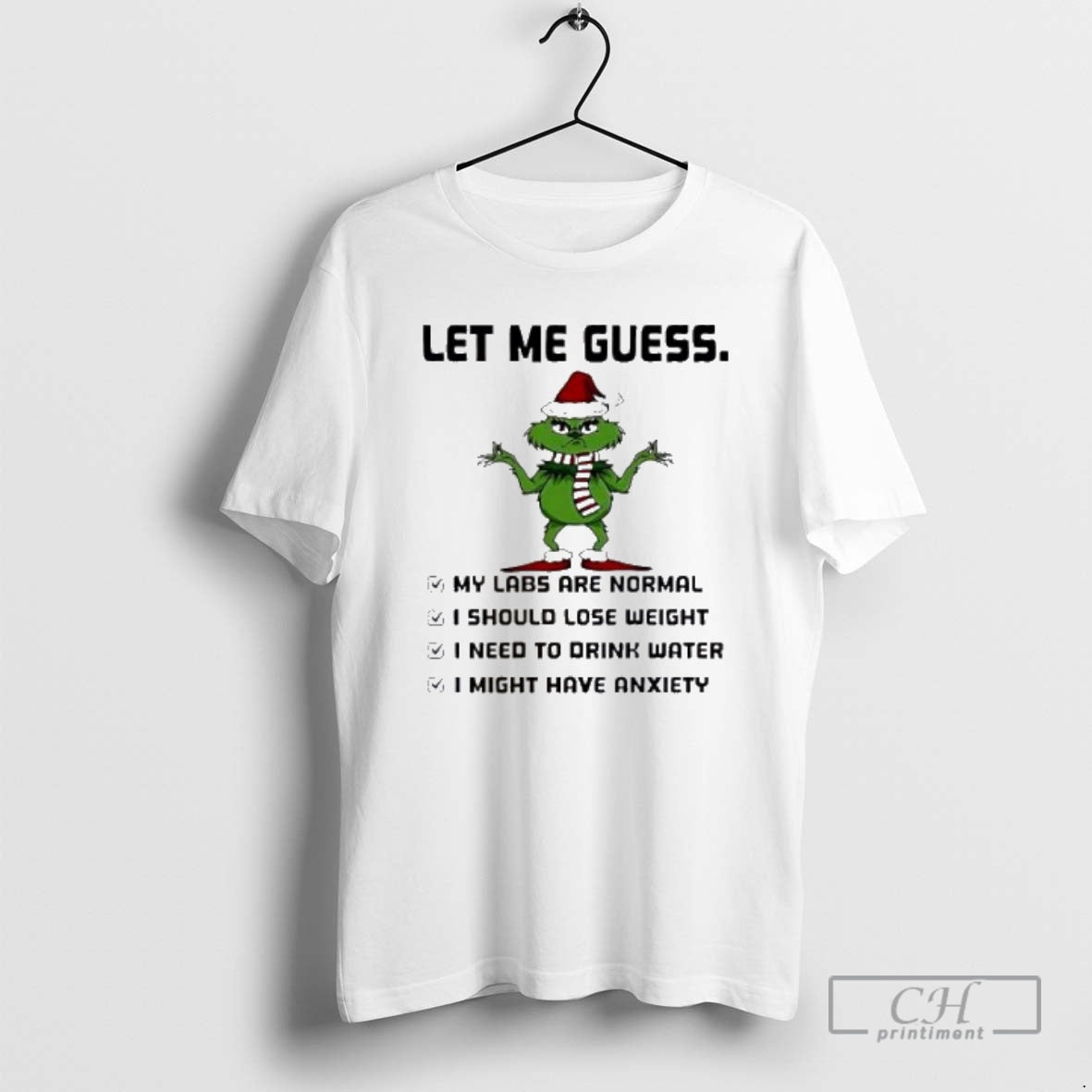 Premium Santa Hat Grinch Let Me Guess My Labs Are Normal I Should Lose Weight Shirt Hoodie Sweatshirt | PurePodTees.com