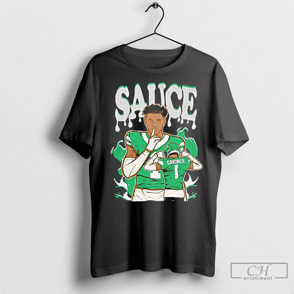 Premium Sauce Gardner Cartoon New York Football Graphic Shirt Hoodie Sweatshirt | PurePodTees.com
