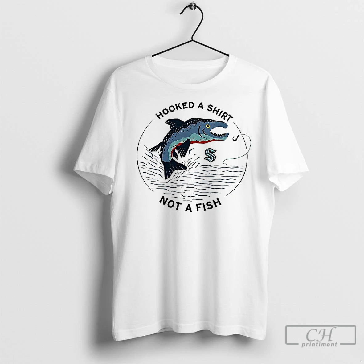 Premium Seattle Kraken Hooked Not A Fish Shirt Hoodie Sweatshirt | PurePodTees.com