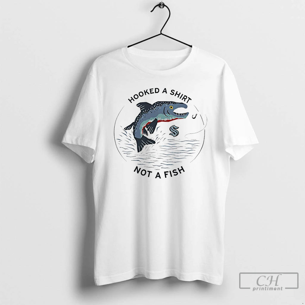 Premium Seattle Kraken Hooked A Not A Fish T Shirts Hoodie Sweatshirt | PurePodTees.com