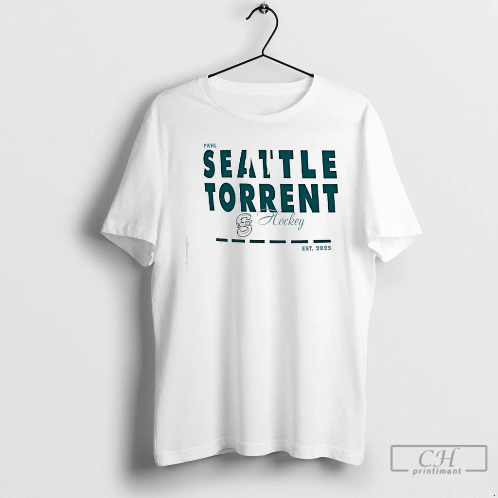 Premium Seattle Torrent Hockey Pwhl Est 2025 Logo T Shirts Hoodie Sweatshirt | PurePodTees.com