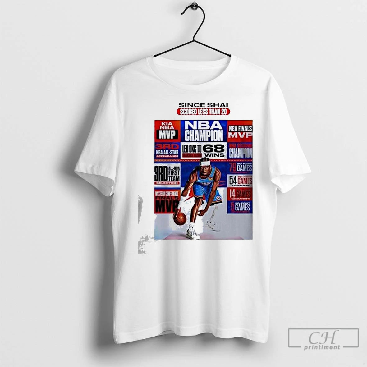 Premium Shai Gilgeous Alexander Okc Thunder Wins All Achievements Career 2025 Shirt Hoodie Sweatshirt | PurePodTees.com