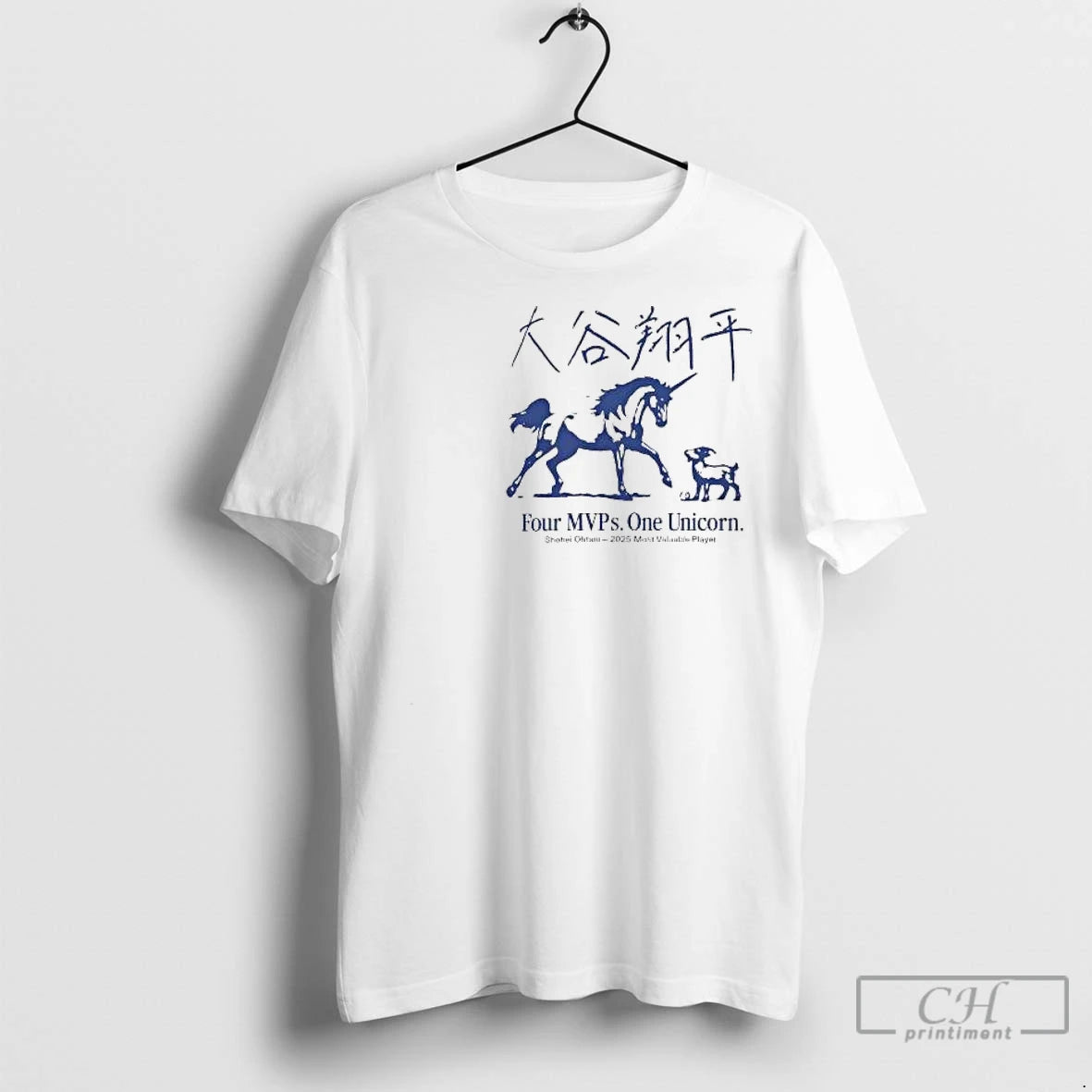 Premium Shohei Ohtani Four Mvps One Unicorn Circle White Shirt Hoodie Sweatshirt | PurePodTees.com