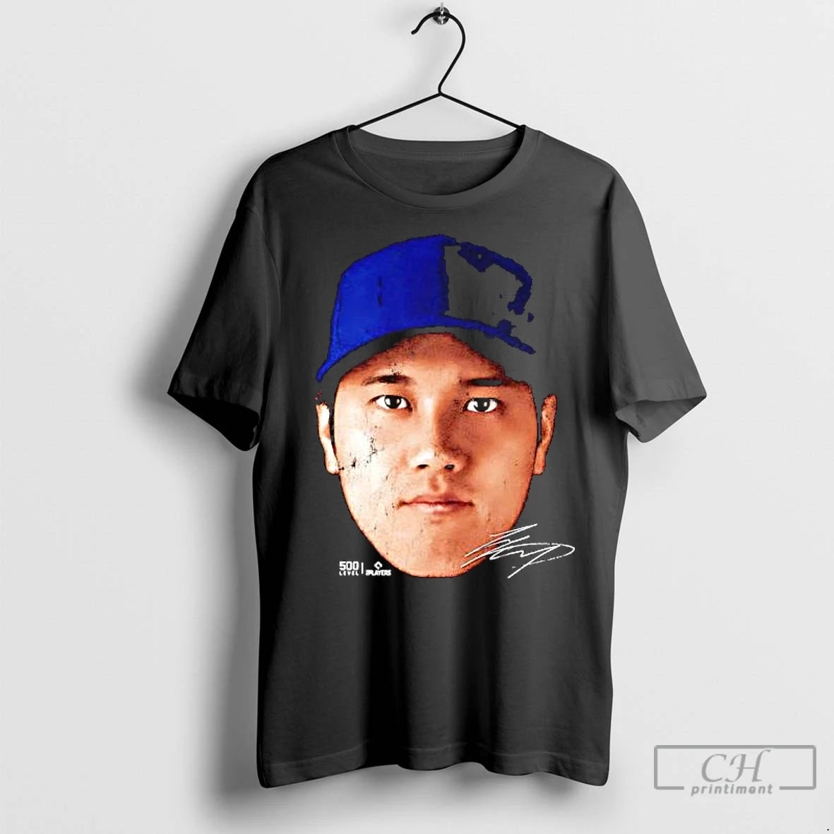 Premium Shohei Ohtani Los Angeles D Vintage Head Signature Graphic Shirt Hoodie Sweatshirt | PurePodTees.com