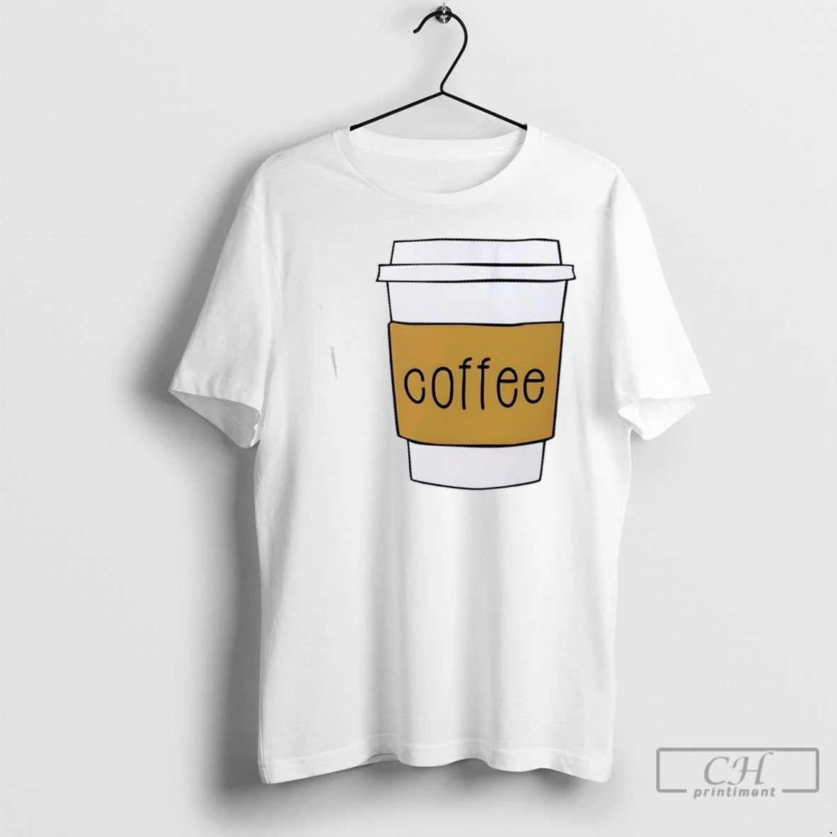Premium Simple Hand Drawn Coffee Cup Shirt Hoodie Sweatshirt | PurePodTees.com