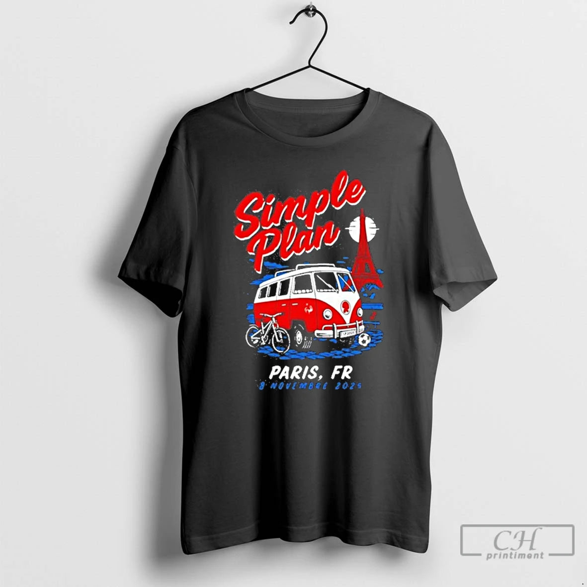 Premium Simple Plan Paris La Defense Arena Tour 2025 Graphic T Shirts Hoodie Sweatshirt | PurePodTees.com