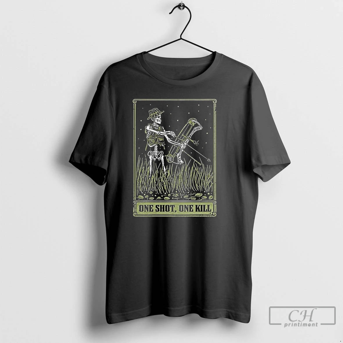 Premium Skeleton Archer One Shot One Kill T Shirts Hoodie Sweatshirt | PurePodTees.com
