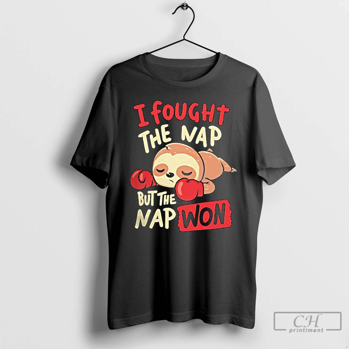 Premium Sloth I Fought The Nap But The Nap Won T Shirts Hoodie Sweatshirt | PurePodTees.com