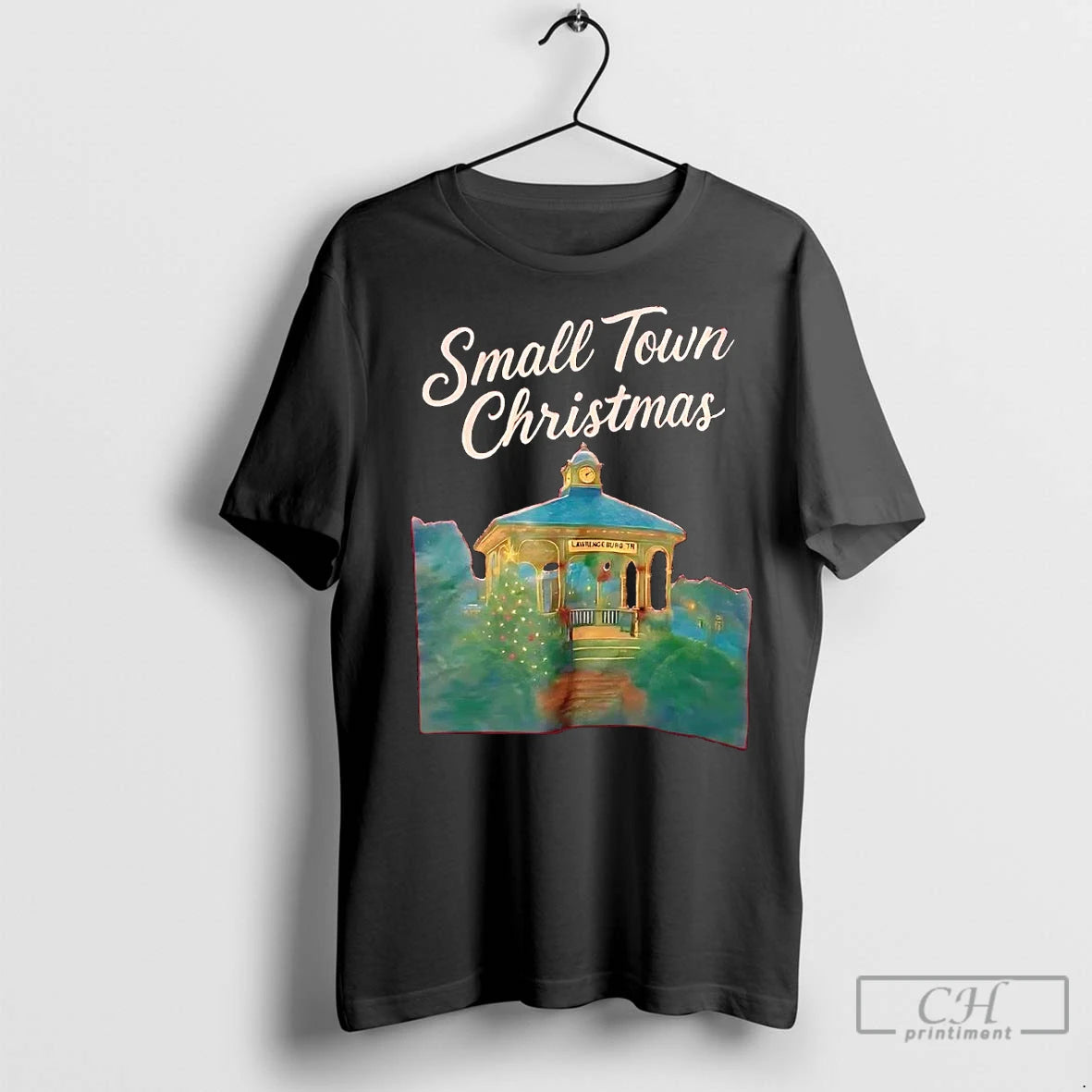 Premium Small Town Christmas Shirt Hoodie Sweatshirt | PurePodTees.com