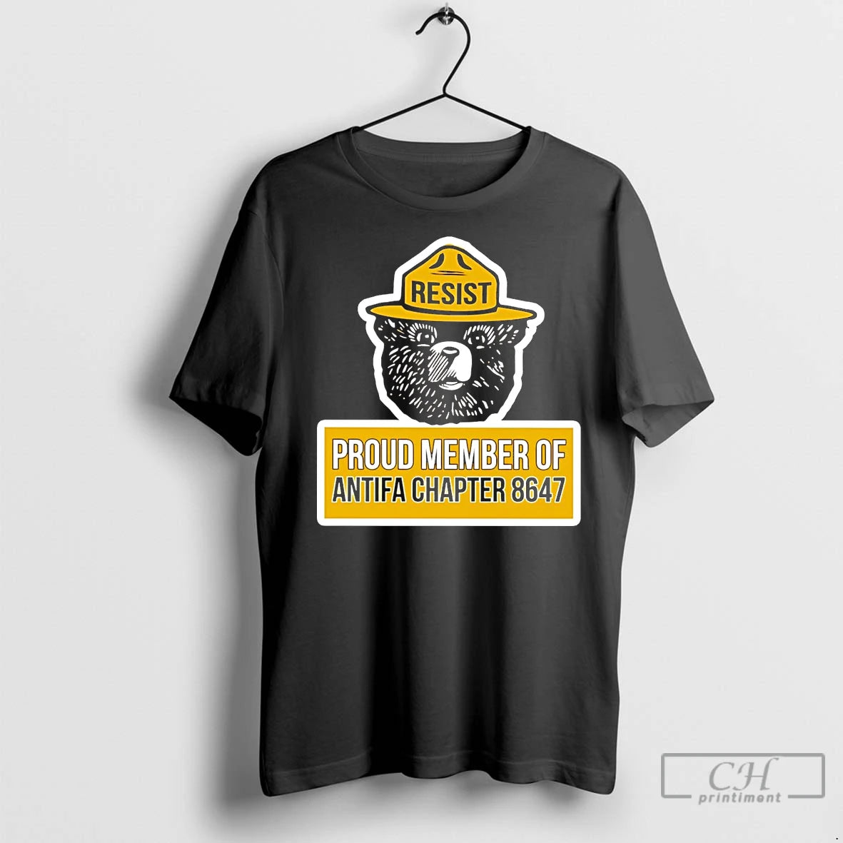 Premium Smokey Bear Proud Member Of Antifa Chapter 8647 Shirt Hoodie Sweatshirt | PurePodTees.com