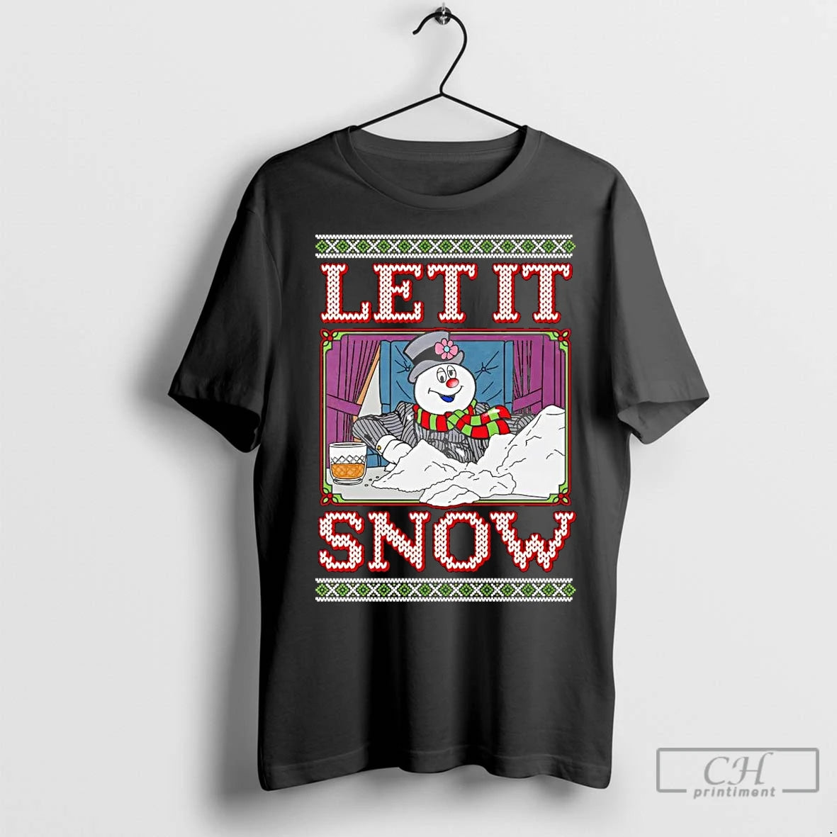 Premium Snowman Let It Snow Ugly Christmas Shirt Hoodie Sweatshirt | PurePodTees.com