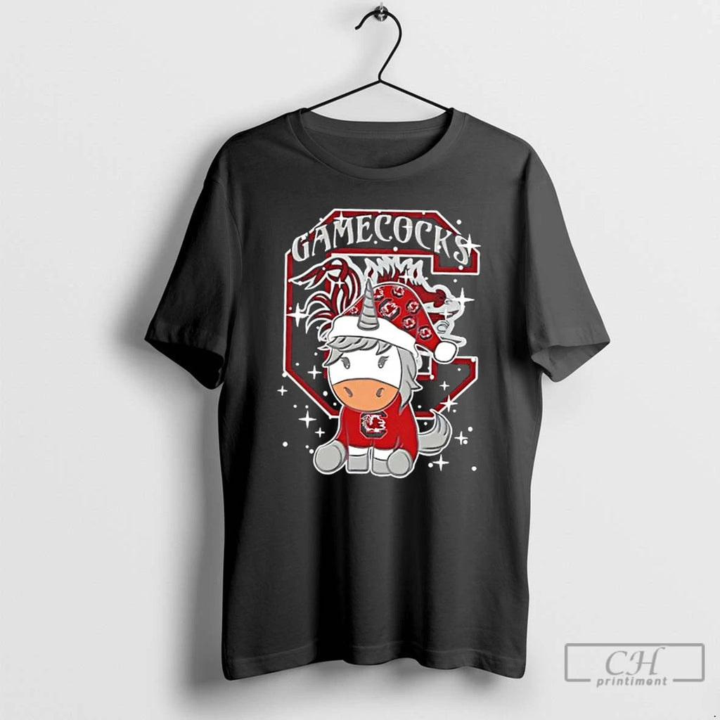 Premium South Carolina Gamecocks Football X Unicorn Merry Christmas T Shirts Hoodie Sweatshirt | PurePodTees.com