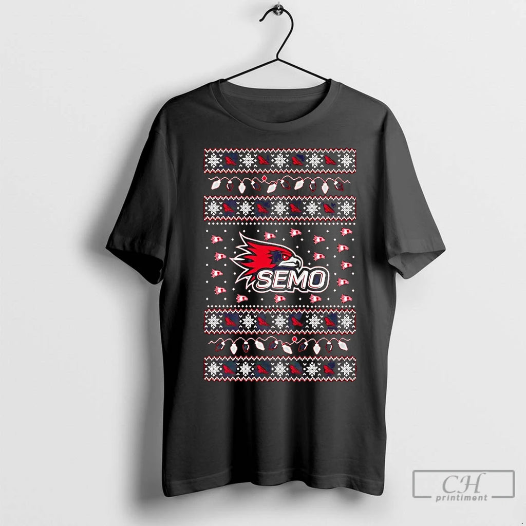 Premium Southeast Missouri State Redhawks Ugly Christmas Light Shirt Hoodie Sweatshirt | PurePodTees.com