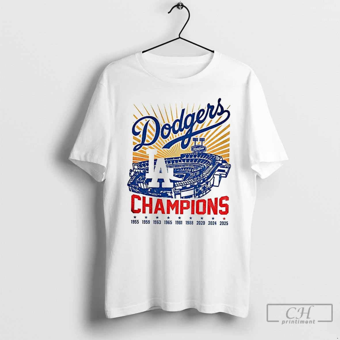 Premium Stadium 2025 Los Angeles Dodgers Baseball World Series Champion 1955 2025 T Shirts Hoodie Sweatshirt